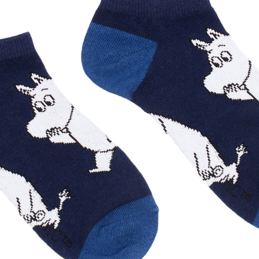 MOOMIN MEN'S ANKLE SOCKS, MOOMINTROLL - NAVY/BLUE
