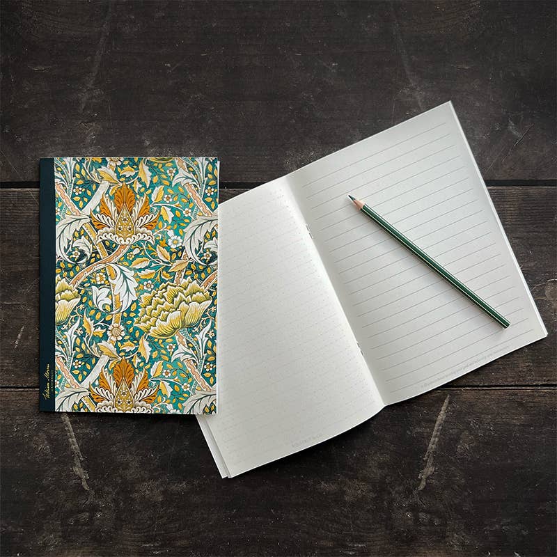 NOTEBOOK, WILLIAM MORRIS - WINDRUSH, GREEN