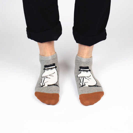 MOOMINPAPPA ANKLE SOCKS - MEN'S, GREY