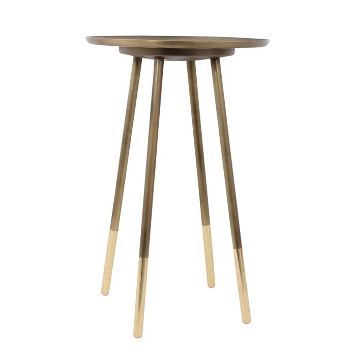ACCENT TABLE PELLE - ANTIQUE BRASS FINISH
