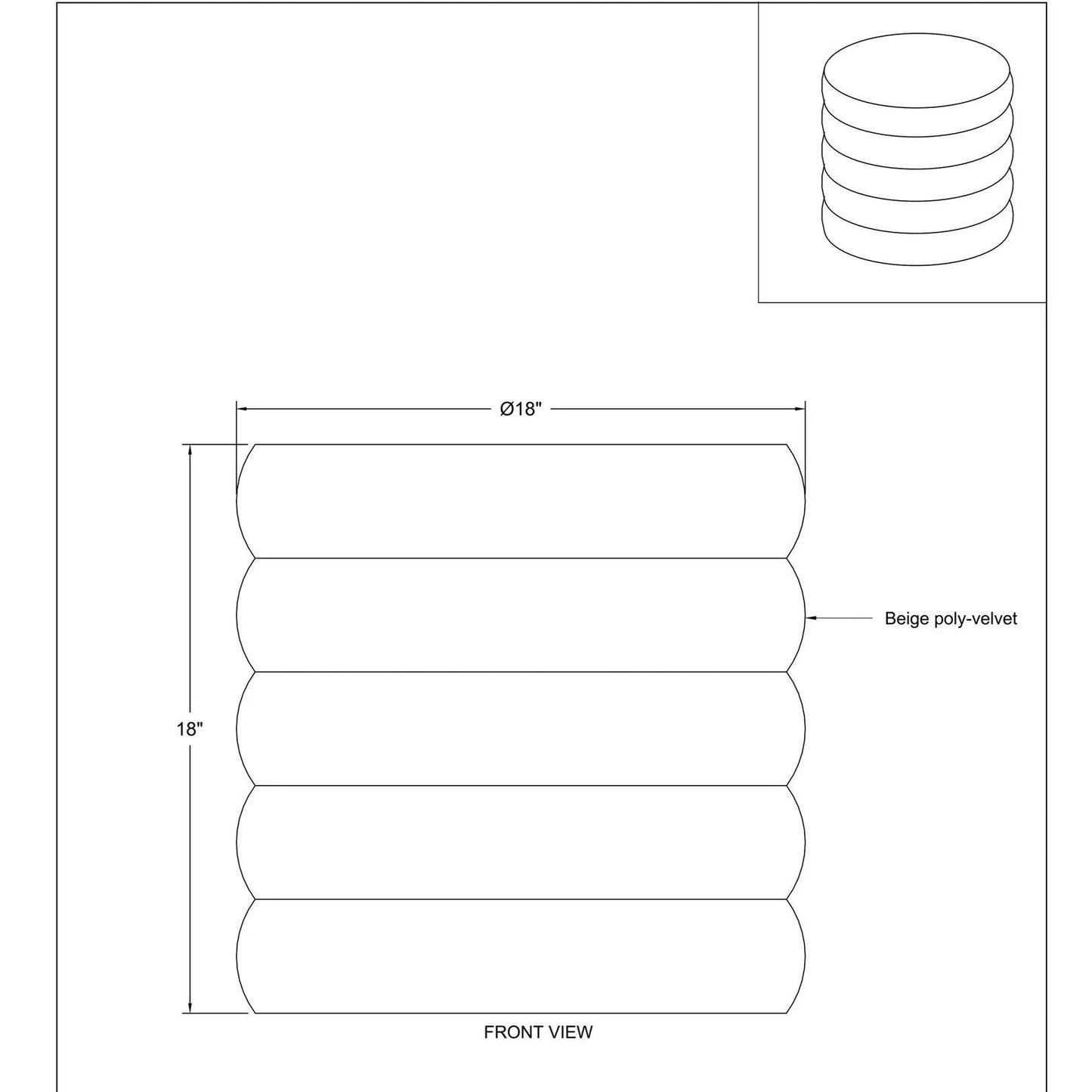 25% OFF! STOOL LAURA - BEIGE