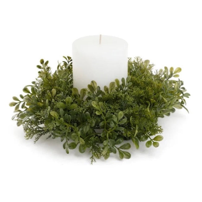 WREATH - MIX BOXWOOD/FERN