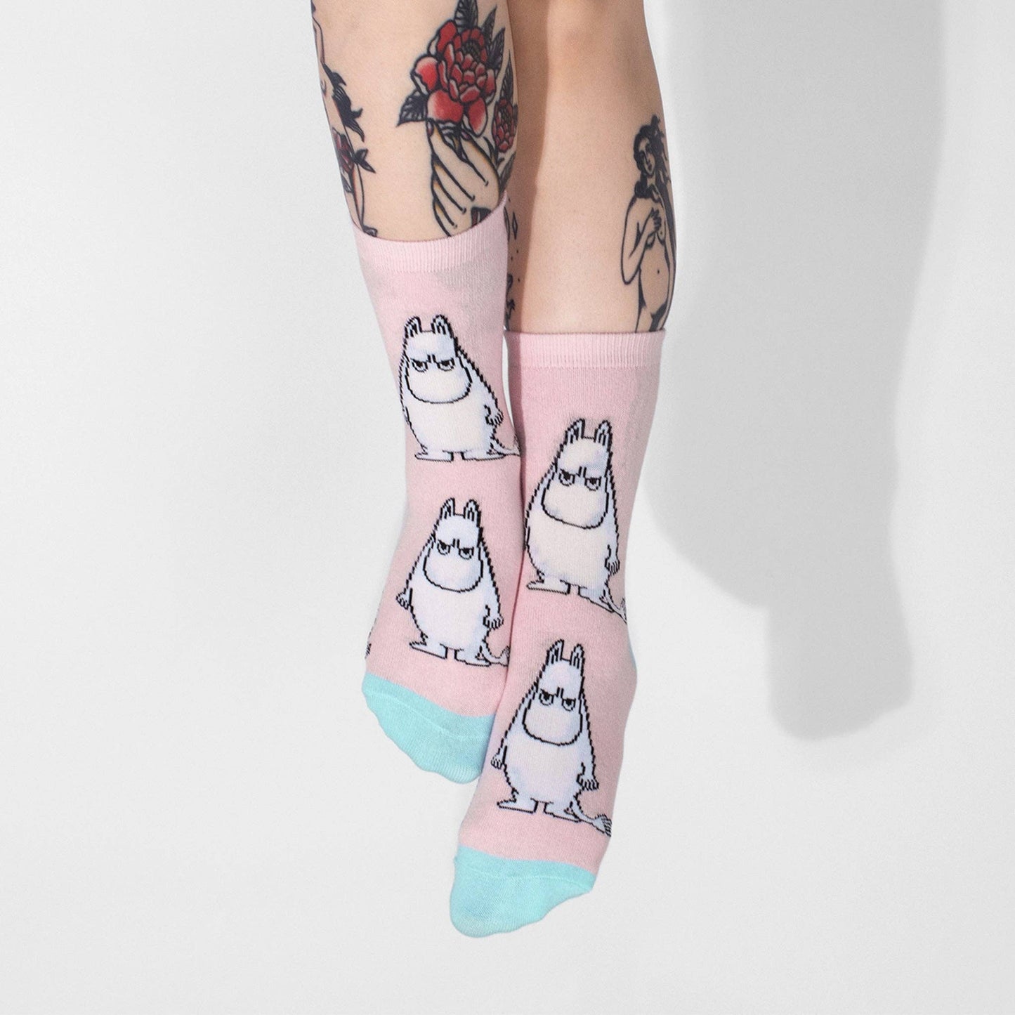 MOOMIN SOCKS, GRUMPY WOMEN - PINK/TURQ