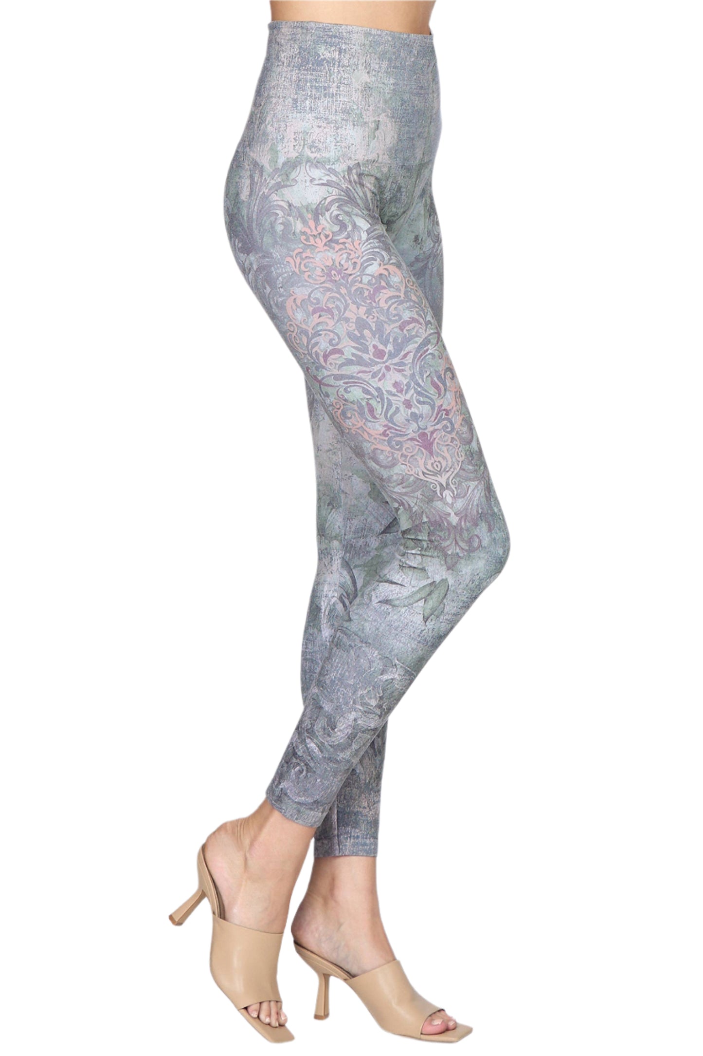 LEGGINGS - GARDEN MOTIF PRINT