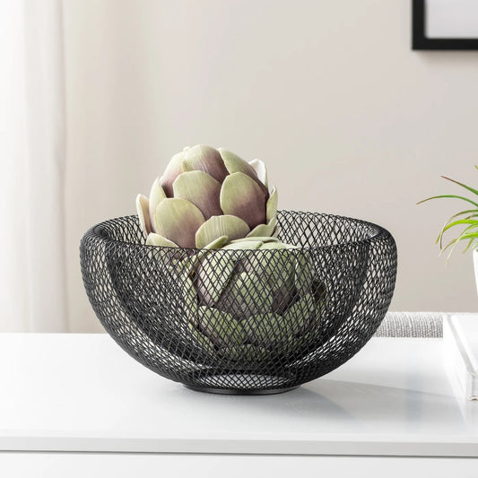 BOWL, DOUBLE WALL - BLACK MESH