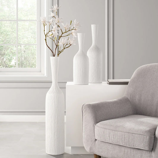 FLOOR VASE - CARVED RESIN