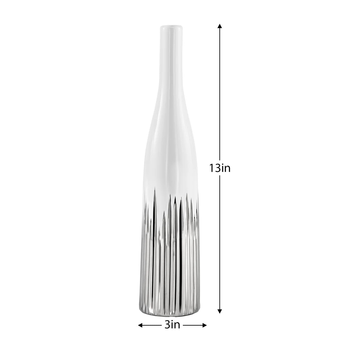 VASE, BOTTLE SHAPED - CERAMIC