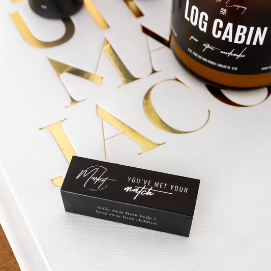 MATCHES, BLACK TIPPED - MINI BOX