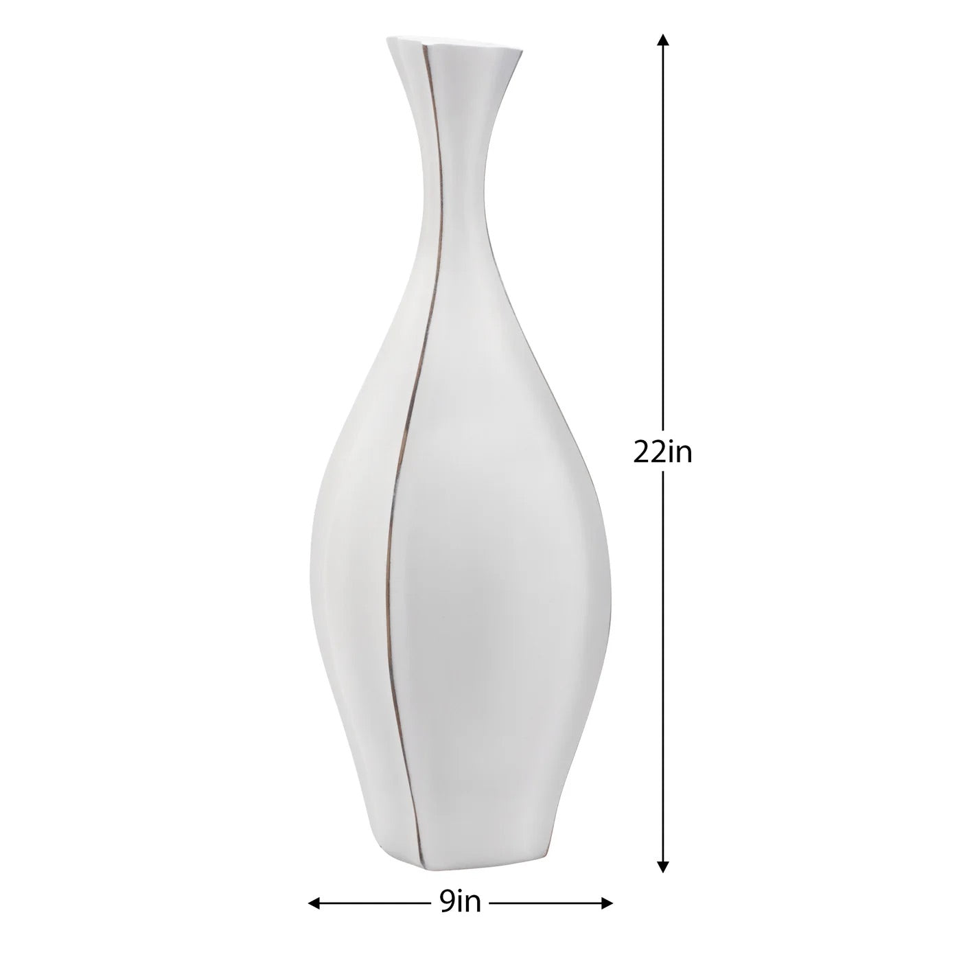 FLOOR VASE, GOURD - CARVED RESIN
