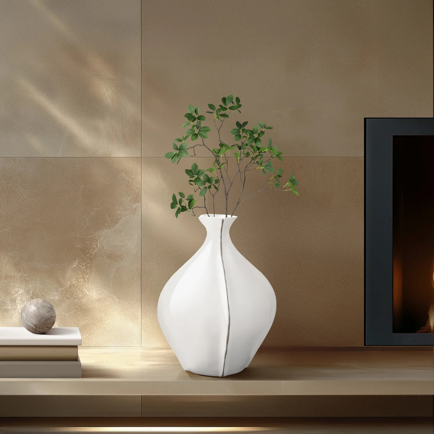 VASE, GOURD - CARVED RESIN