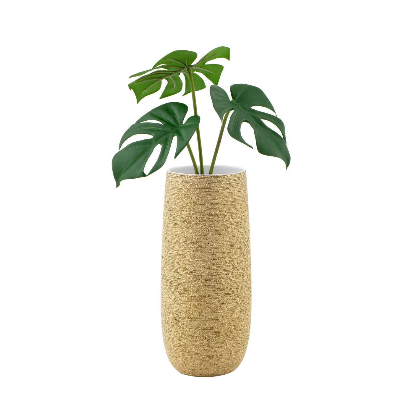 VASE, TEXTURED - GOLD SPUN