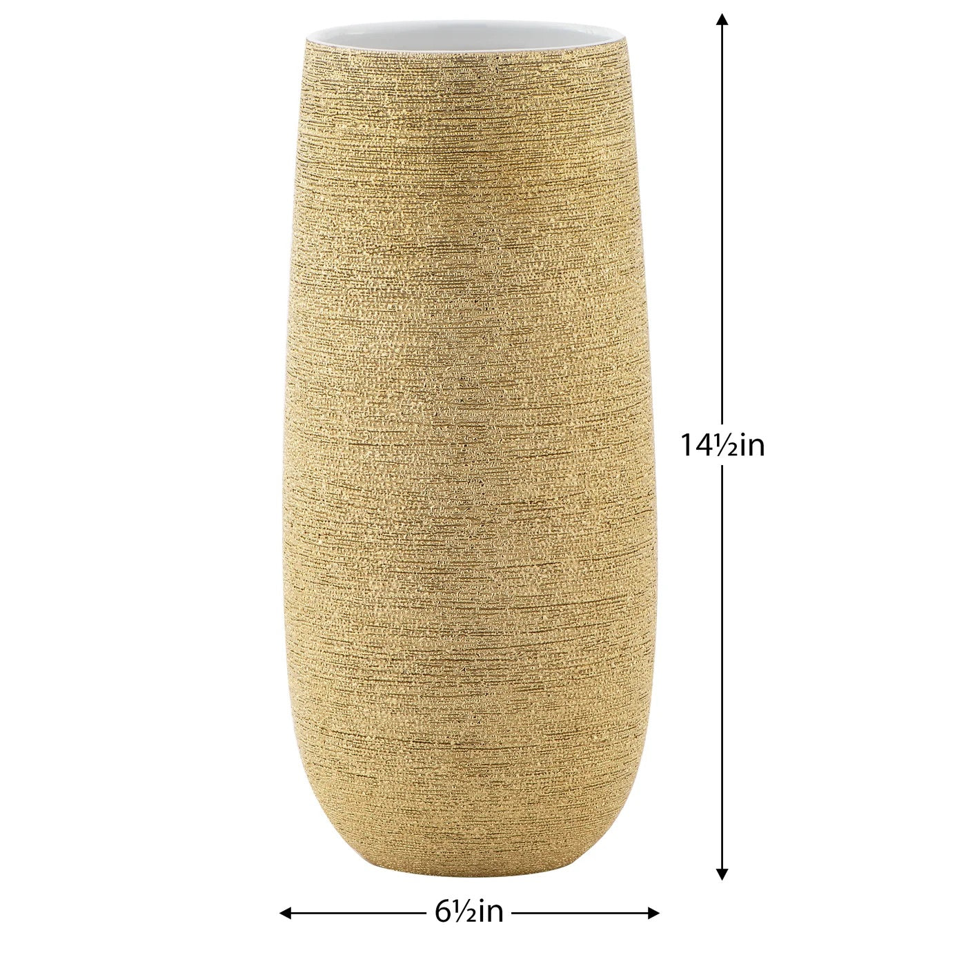 VASE, TEXTURED - GOLD SPUN