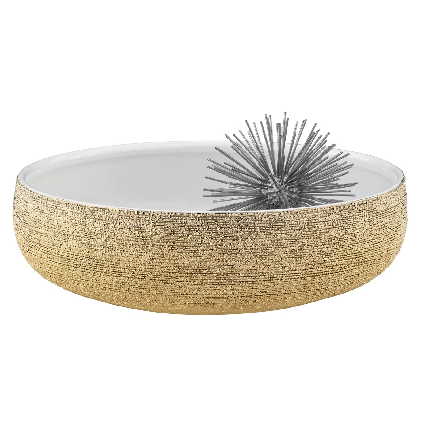 BOWL, TEXTURED - GOLD SPUN