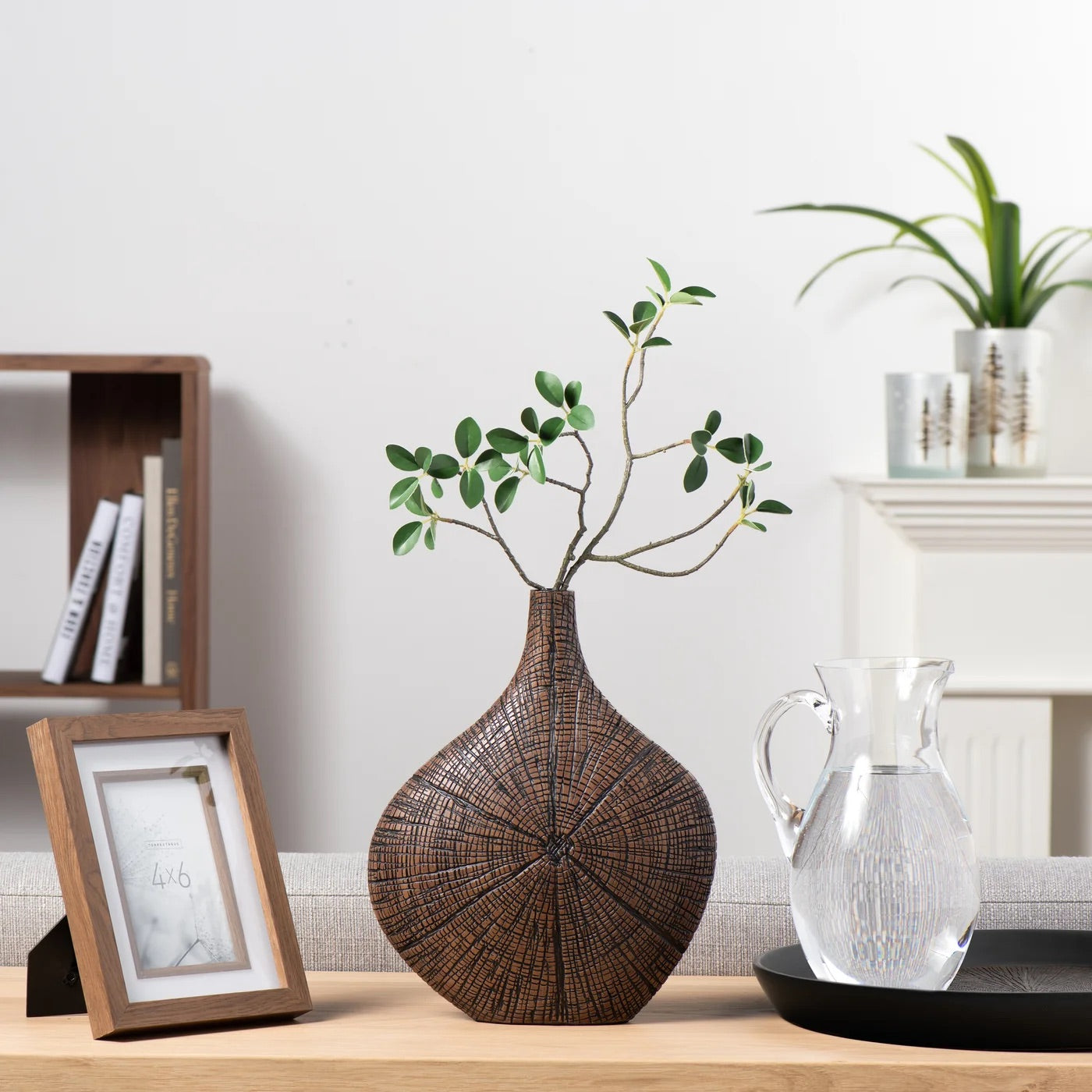 VASE RADIANT BARK - BROWN