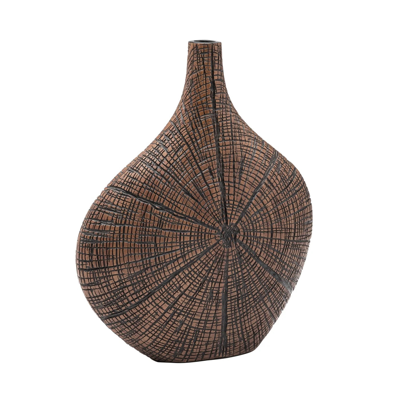 VASE RADIANT BARK - BROWN