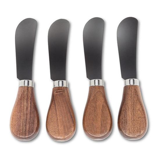 PATE SPREADERS, 4PCS - WALNUT HANDLE