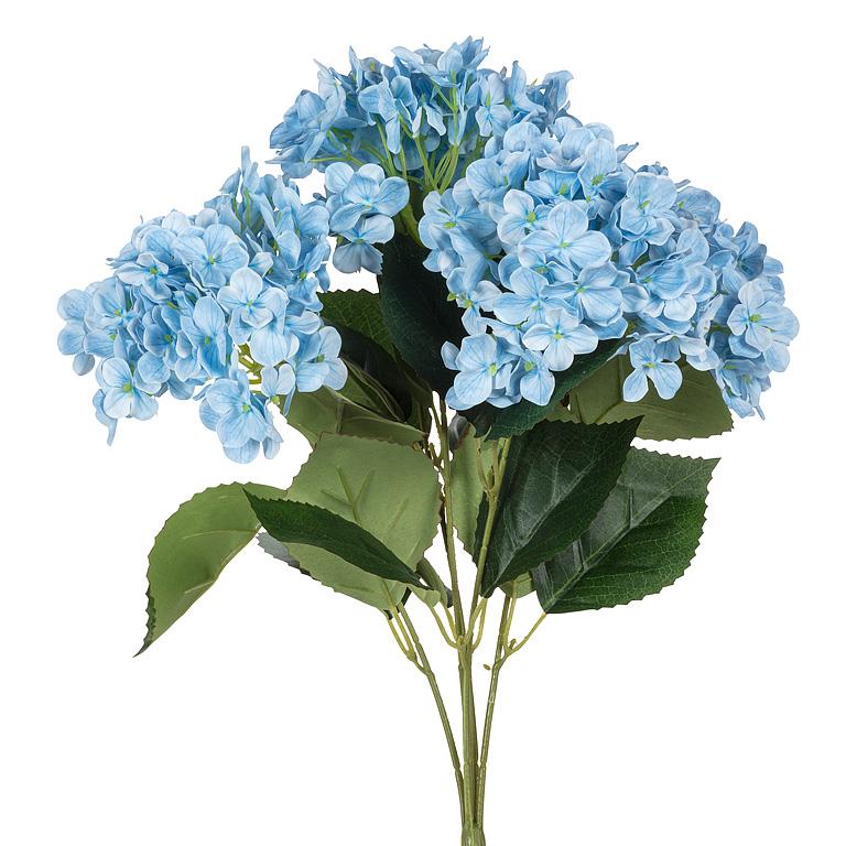 HYDRANGEA BOUQUET, REAL TOUCH - 5 BLOOM, BLUE