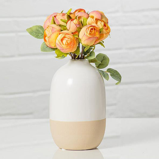 VASE - WHITE/NATURAL