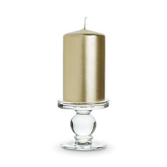 CANDLE HOLDER, REVERSIBLE - CLEAR