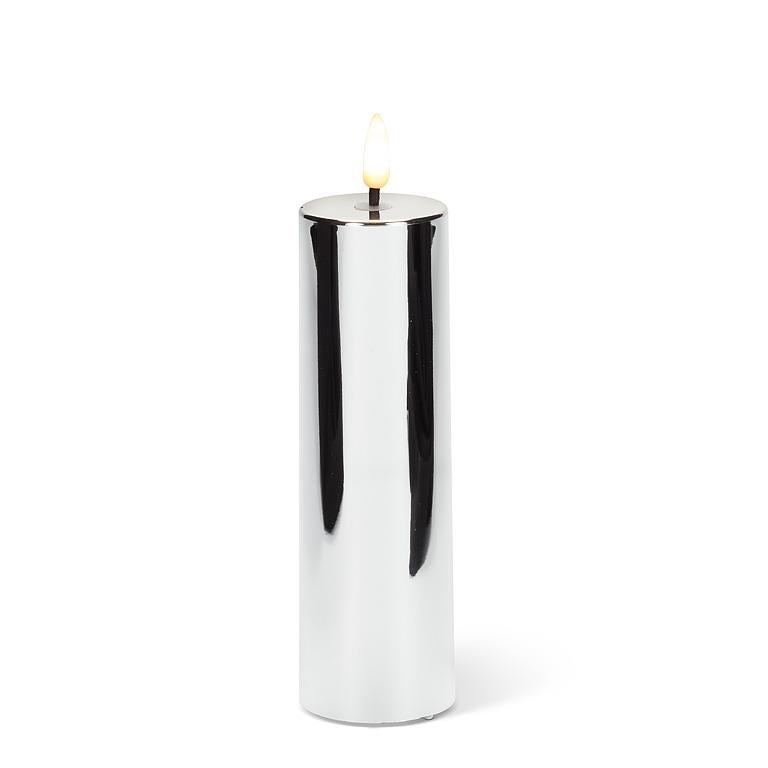LED METALLIC CANDLES - SILVER