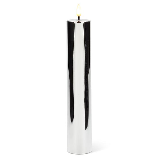 LED METALLIC CANDLES - SILVER