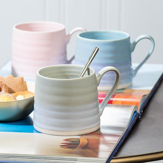 MUG, RIDGED - SAGE GREEN