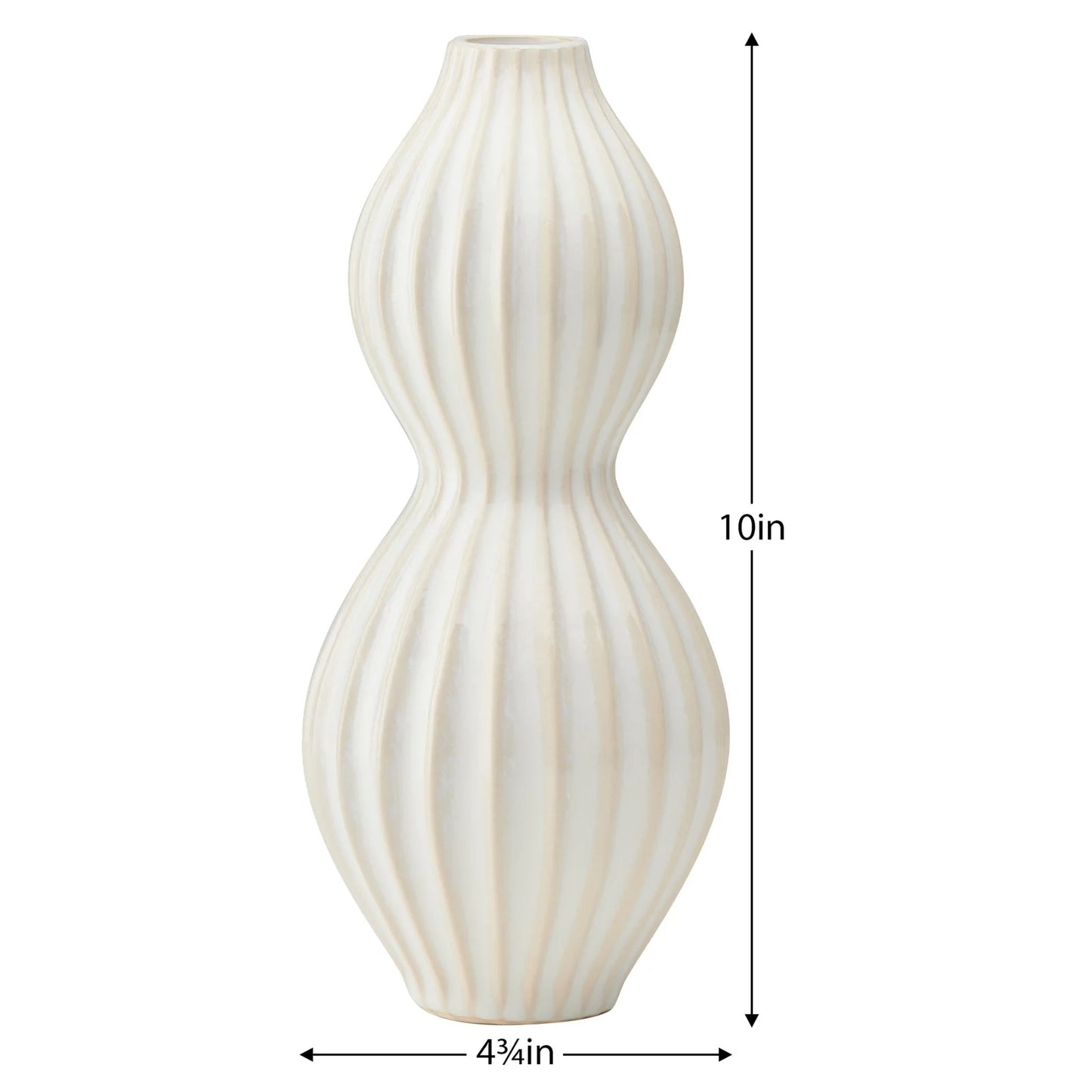 VASE, DOUBLE GOURD - WHITE