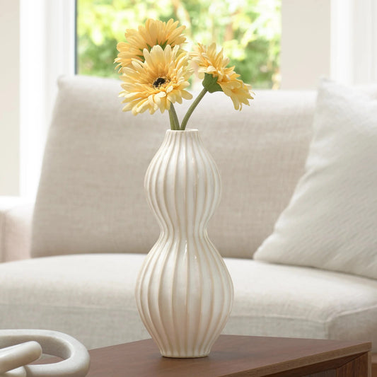 VASE, DOUBLE GOURD - WHITE