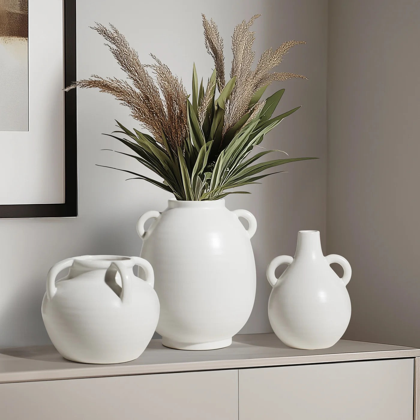 VASE / MATTE WHITE, MEDIUM - CERAMIC (7")