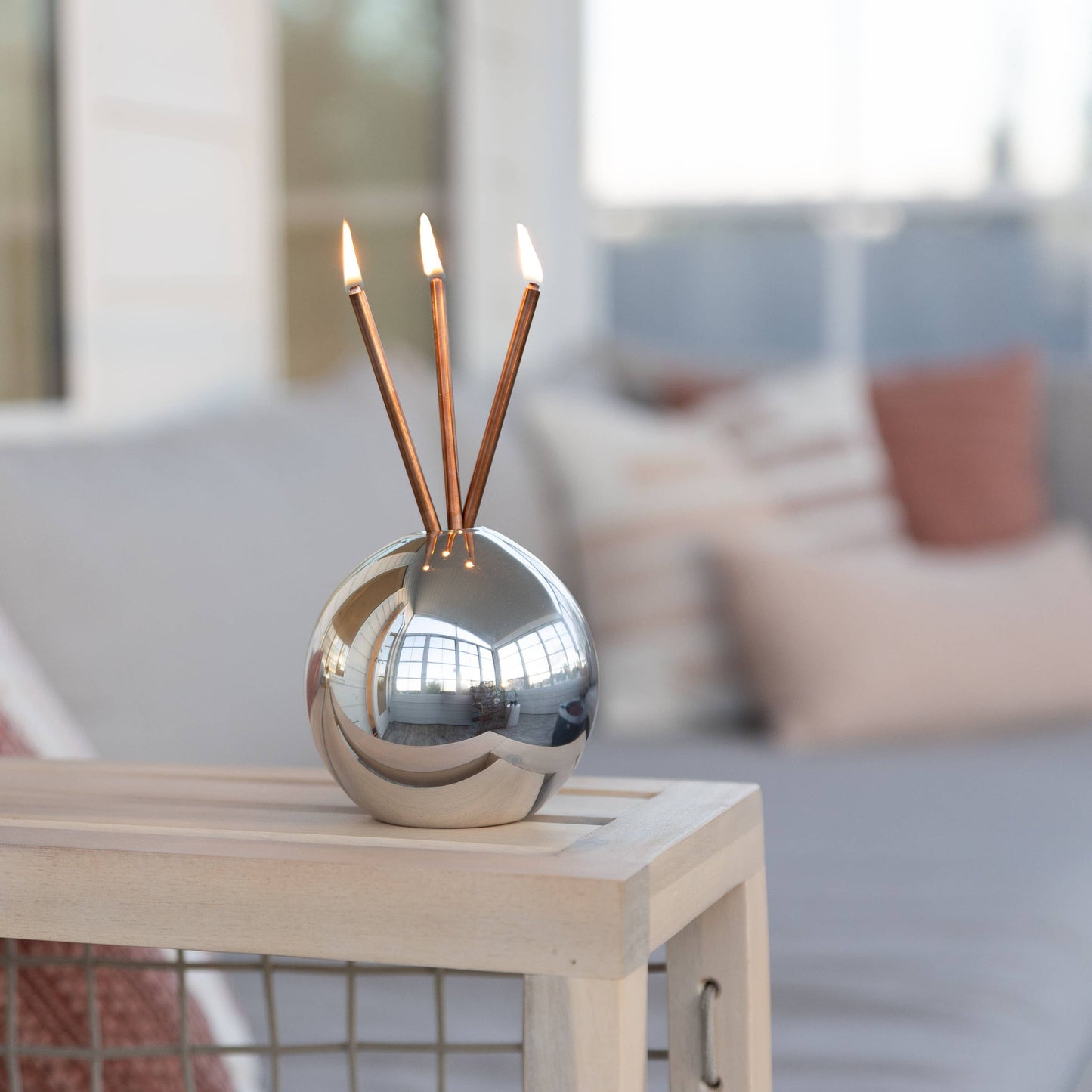 VASE NEVA - SILVER METALLIC