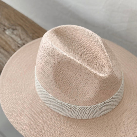 HAT, PASADENA SOMBRERO - LIGHT PINK