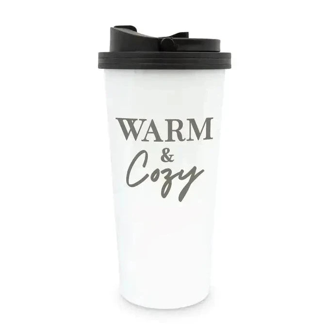 TRAVEL MUG, STAINLESS STEEL - WARM & COZY