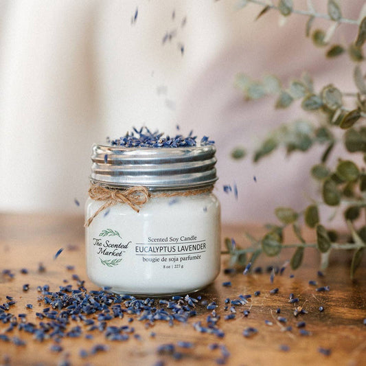 CANDLE (SOY WAX) - EUCALYPTUS LAVENDER 8oz