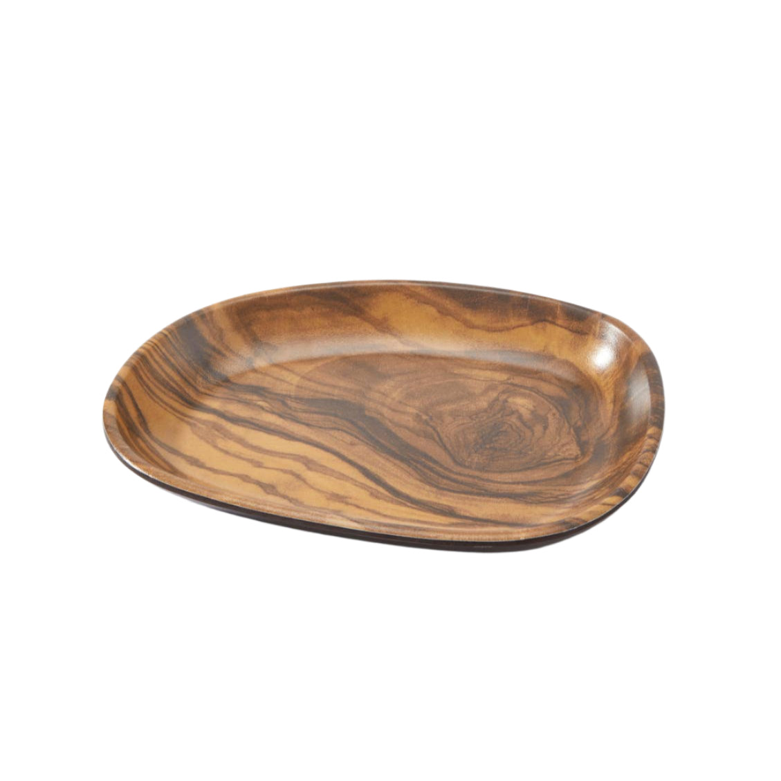 APPETIZER PLATE, MELAMINE - BROWN