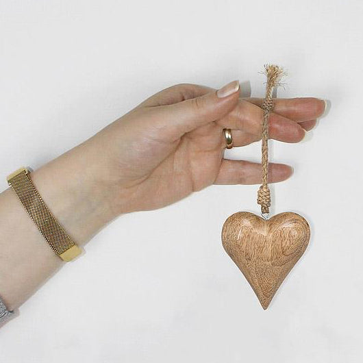 ORNAMENT - HEART, WOOD