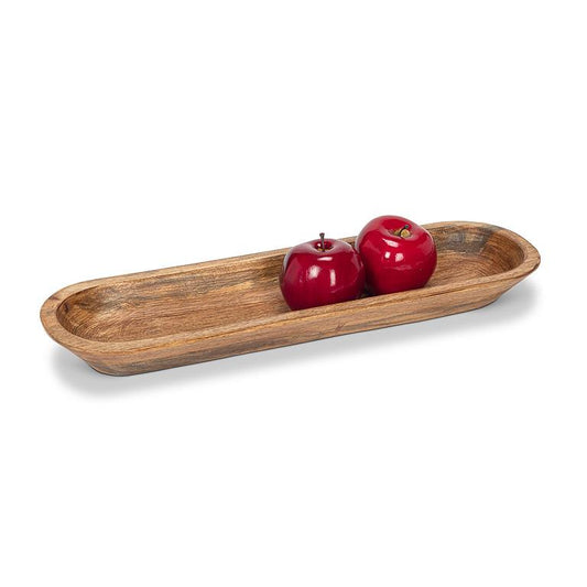 BOWL/SHALLOW - WOOD, OVAL