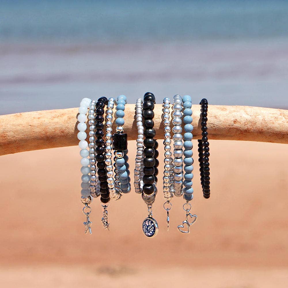 BRACELETS, SET of 11 - AQUA