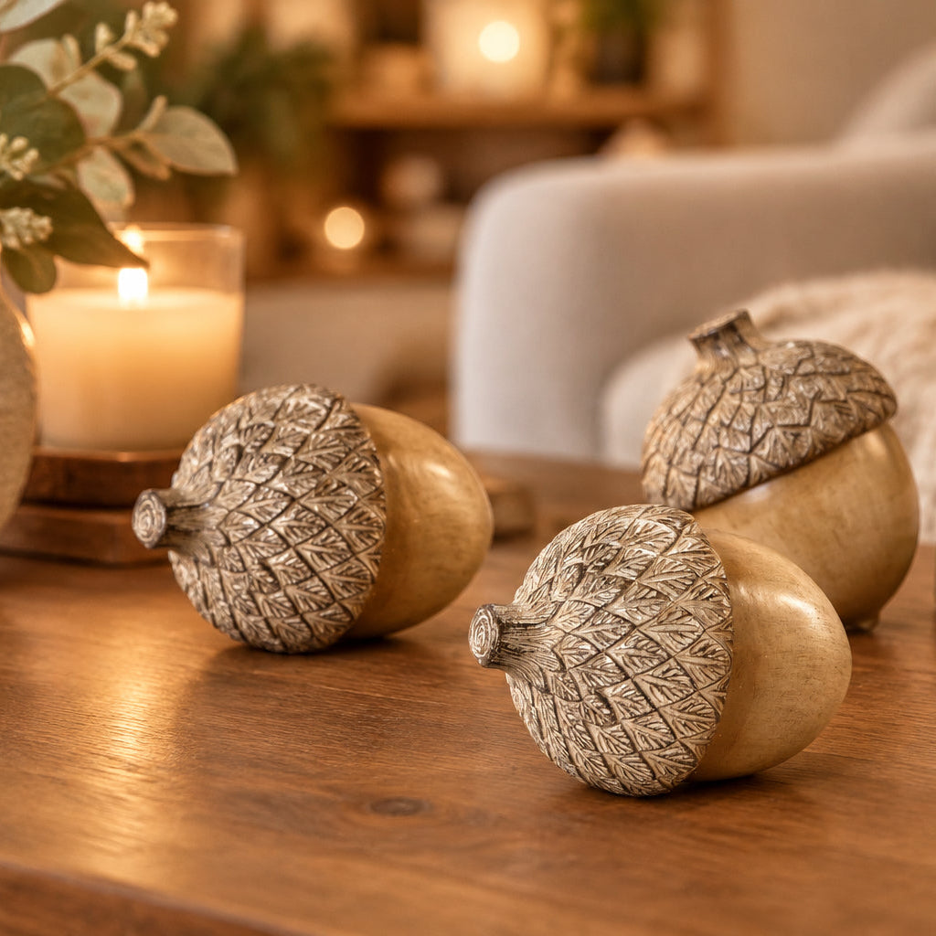 ACORN FIGURINE - POLYSTONE