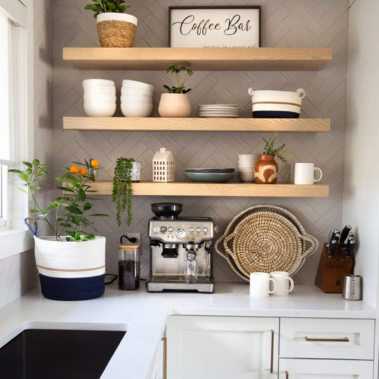 STORAGE BASKET, OVAL - NAVY/WHITE