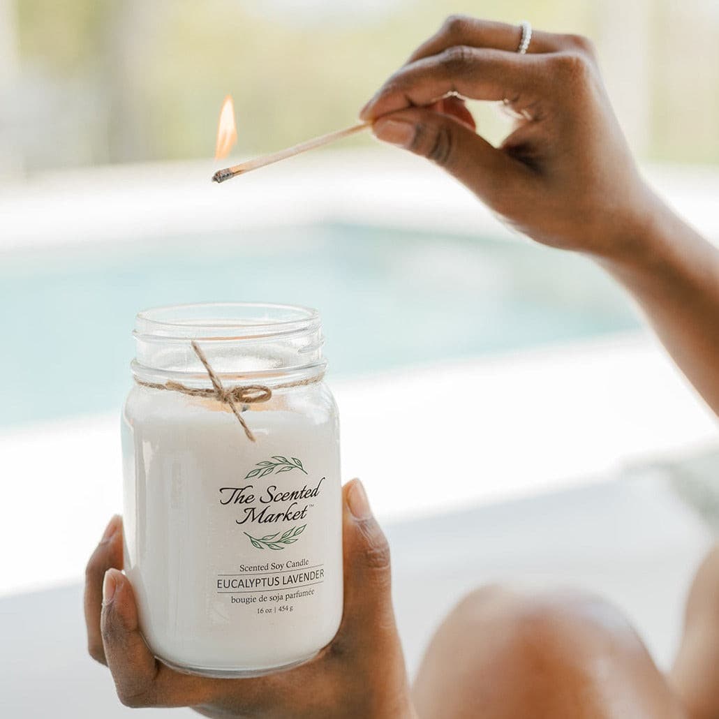 CANDLE (SOY WAX) - EUCALYPTUS LAVENDER 16oz