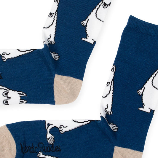 MOOMIN MEN'S SOCKS, GRUMPY - NAVY/BEIGE
