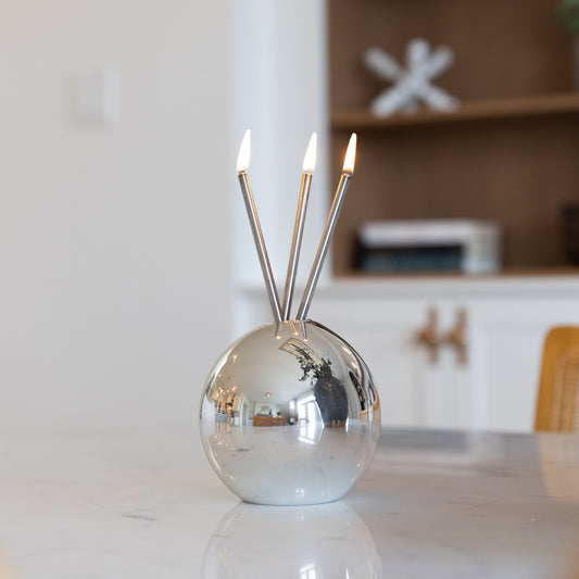 VASE NEVA - SILVER METALLIC