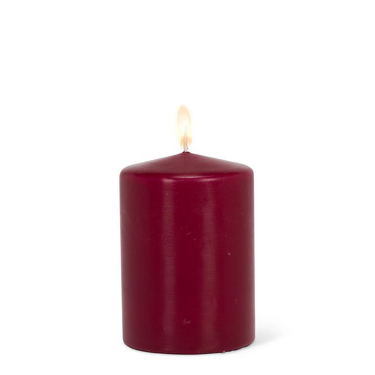 CANDLE, PILLAR - DARK RED