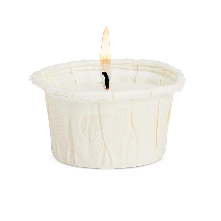 TEALIGHT, NATURAL WAX - WHITE, 12PACK