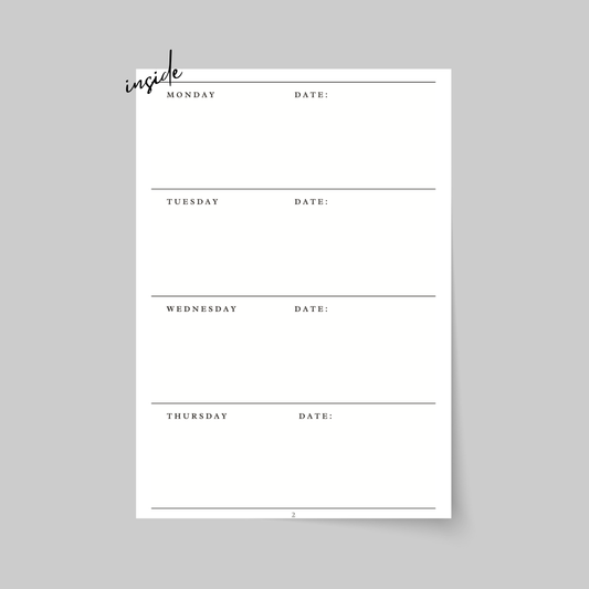 NOTEBOOK - DAILY POCKET PLANS