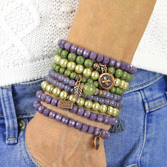 BRACELETS, SET of 9 - OASIS