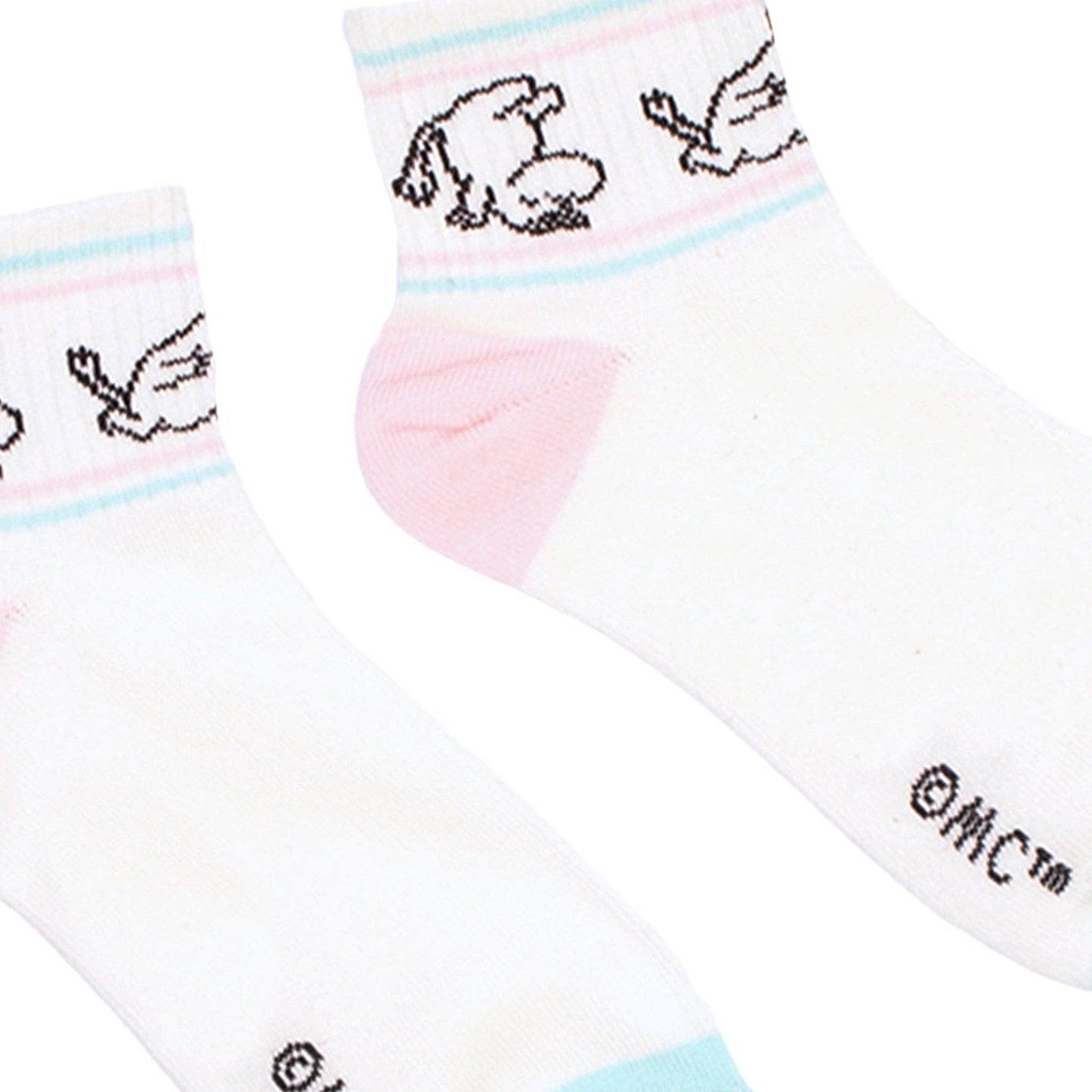 MOOMIN WOMEN'S RETRO SOCKS - WHITE/PINK/MINT