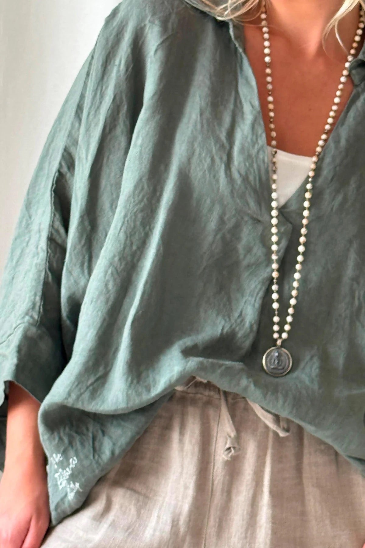 SHIRT LINEN, ARAGON - CAMO