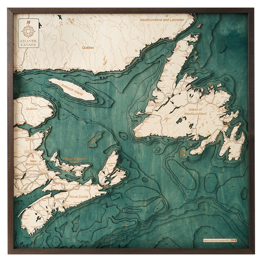 MAP, FRAMED - ATLANTIC CANADA