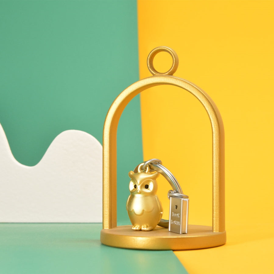 KEY CHAIN - OWL & BOOK